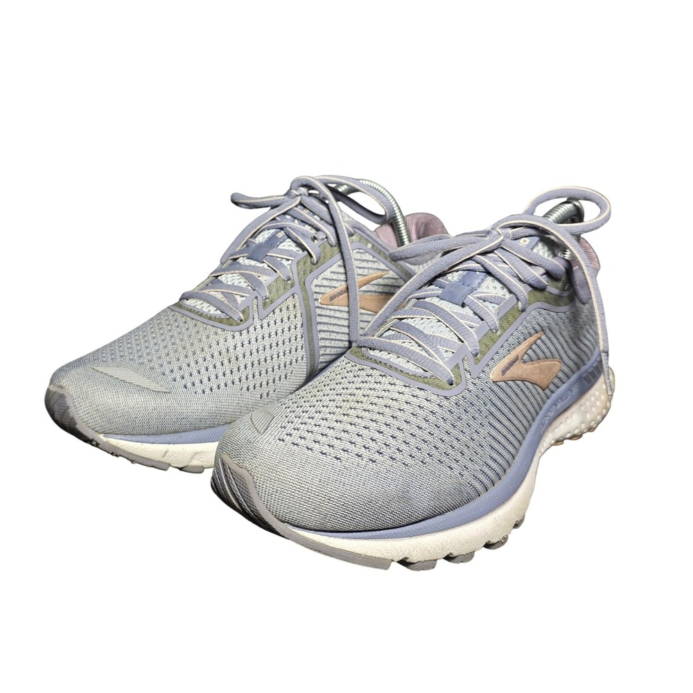 Brooks Adrenaline GTS 20 Womens Running Shoes Grey Lavender Rose Gold 1202961B